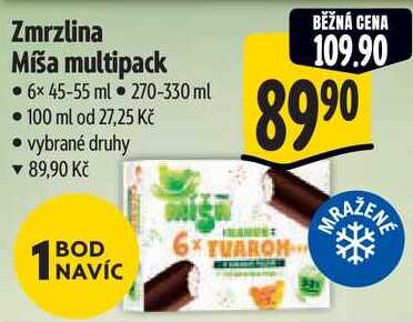 Zmrzlina Míša multipack, 6x 45-55 ml