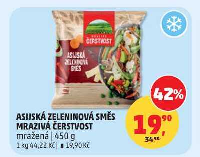 ASIJSKÁ ZELENINOVÁ SMĚS MRAZIVÁ ČERSTVOST mražená, 450 g