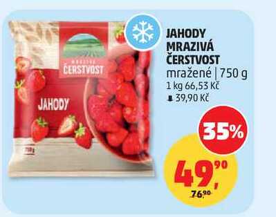 JAHODY MRAZIVÁ ČERSTVOST mražené, 750 g