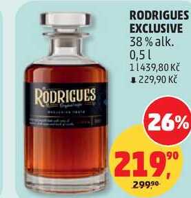 RODRIGUES EXCLUSIVE 38% alk., 0,5 l