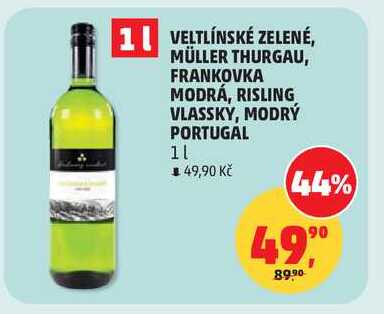 VELTLÍNSKÉ ZELENÉ, 1 l 