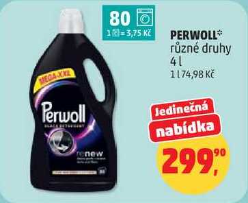 PERWOLL různé druhy, 4 l