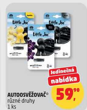 AUTOOSVĚŽOVAČ různé druhy, 1 ks