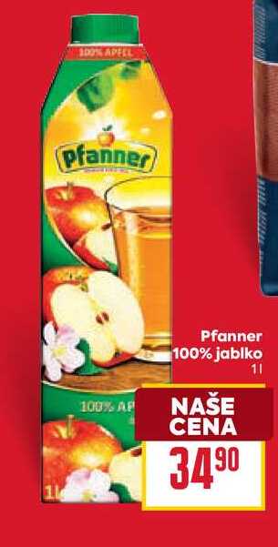 Pfanner 100% jablko 1l