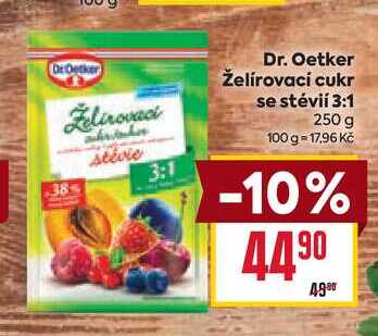 Dr. Oetker Želírovací cukr se stévií 3:1 250 g