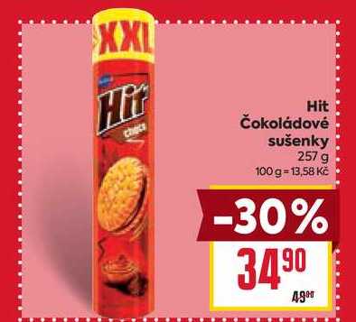 Hit Čokoládové sušenky 257 g