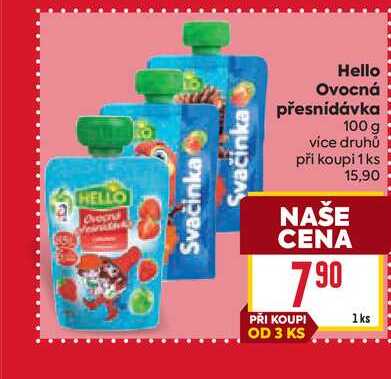 Hello Ovocná přesnídávka 100 g BILLA