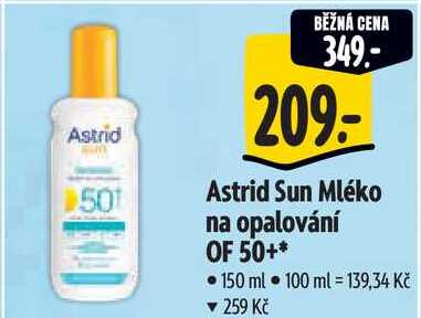 Astrid Sun Mléko na opalování OF 50+, 150 ml Albert