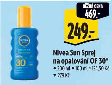 Nivea Sun Sprej na opalování OF 30, 200 ml Albert