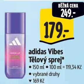 Adidas Vibes Tělový sprej, 150 ml Albert