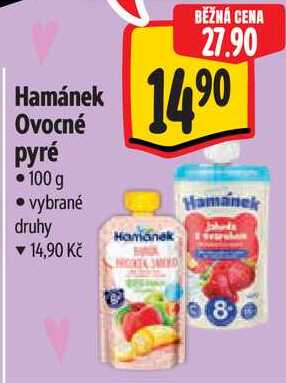 Hamánek Ovocné pyré, 100 g Albert