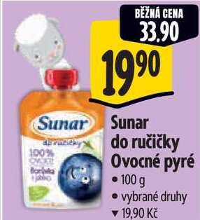 Sunar do ručičky Ovocné pyré, 100 g Albert