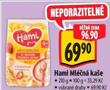 Hami Mléčná kaše, 210 g Albert