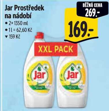 Jar Prostředek na nádobí, 2x 1350 ml Albert