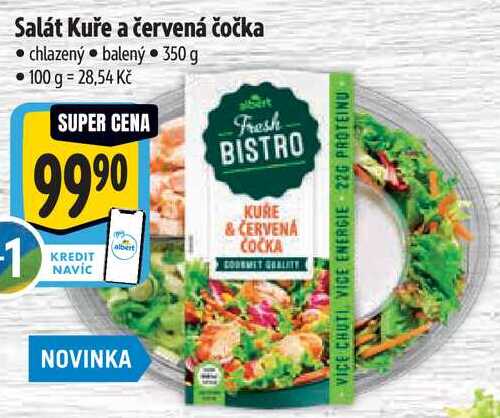 Salát Kuře a červená čočka, 350 g
