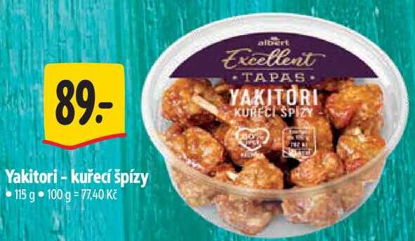 Yakitori - kuřecí špízy, 115 g 
