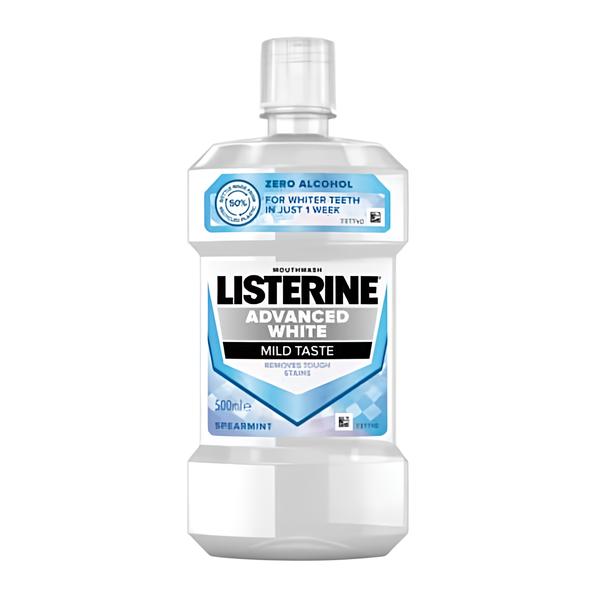Listerine Advanced White Mild Taste ústní voda Košík.cz