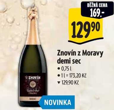 Znovín z Moravy demi sec, 0,75 l
