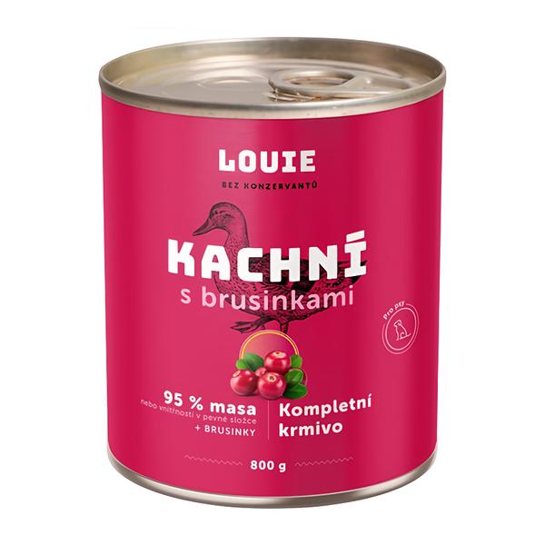 Louie Kachní konzerva s brusinkami, vitamíny a minerály pro psy