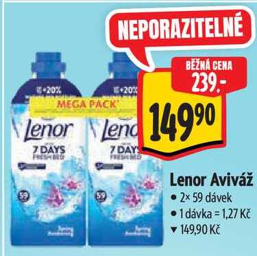 Lenor Aviváž, 2x 59 dávek