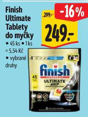 Finish Ultimate Tablety do myčky, 45 ks Albert