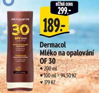 Dermacol Mléko na opalování OF 30, 200 ml Albert