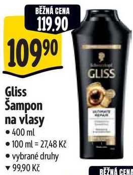 Gliss Šampon na vlasy, 400 ml 