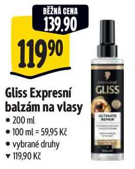 Gliss Expresní balzám na vlasy, 200 ml Albert