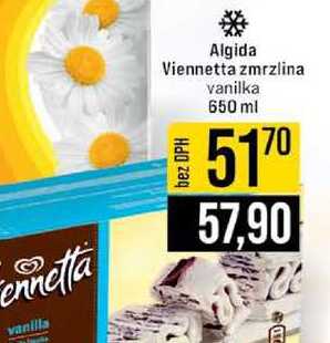 Algida Viennetta zmrzlina vanilka 650 ml