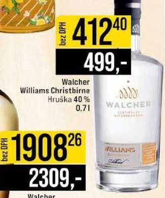 Walcher Williams Christbirne Hruška 40% 0.7l