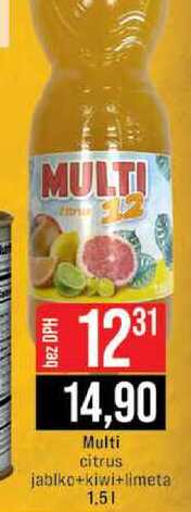 Multi citrus jablko+kiwi+limeta 1.5l
