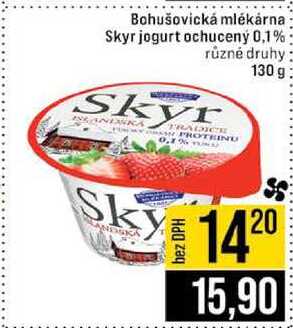 Bohušovická mlékárna Skyr jogurt ochucený 0,1% různé druhy 130 g