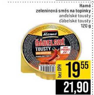 Hamé zeleninová směs na topinky andelské tousty ďábelské tousty 120 g