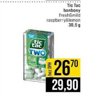 Tic Tac bonbony fresh&mild raspberry&lemon 38,5 g 