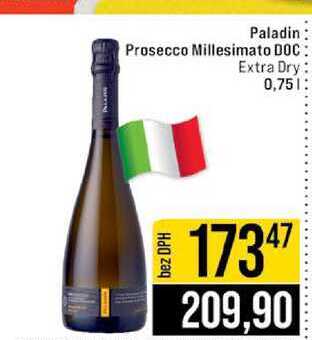 Paladin Prosecco Millesimato DOC Extra Dry 0,75l
