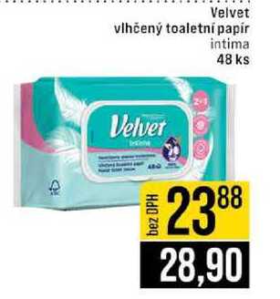 Velvet vlhčený toaletní papír intima 48 ks JIP
