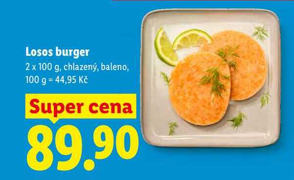 Losos burger, 2x 100 g