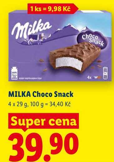 MILKA Choco Snack, 4x 29 g