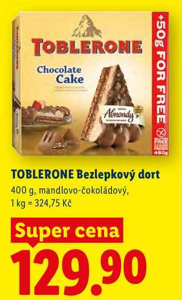 TOBLERONE Bezlepkový dort, 400 g