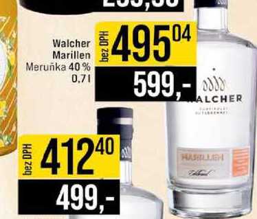 Walcher Marillen Meruňka 40% 0,7l