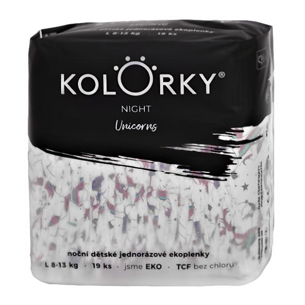 Kolorky Night EKO plenky na noc - Jednorožci - vel. L (8-13 kg) Košík.cz