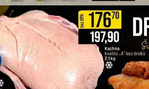 Kachna kvalita „A" bez drobu 2,1kg 