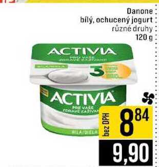 Danone bílý ochucený jogurt různé druhy 120g