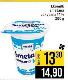 Ekomilk smetana zakysanȧ 14% 200 g 