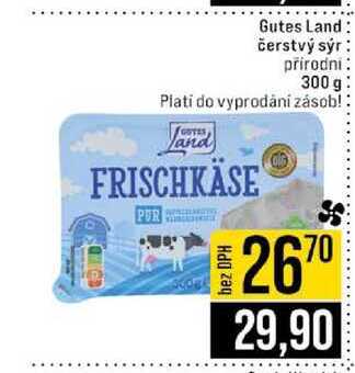 Gutes Land čerstvý sýr přírodní 300 g