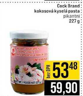 Cock Brand kokosová kyselá pasta pikantni 227 g 