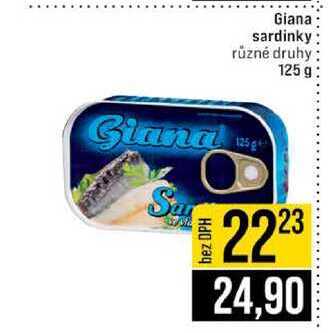 Giana sardinky různé druhy 125 g