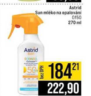 Astrid Sun mléko na opalování Of50 270 ml JIP