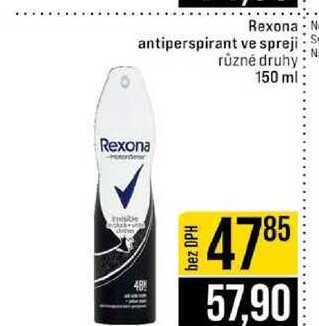 Rexona antiperspirant ve spreji různé druhy 150 ml JIP