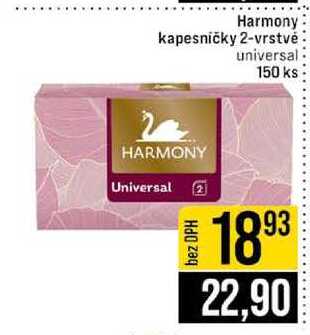 Harmony kapesničky 2-vrstvé universal 150 ks